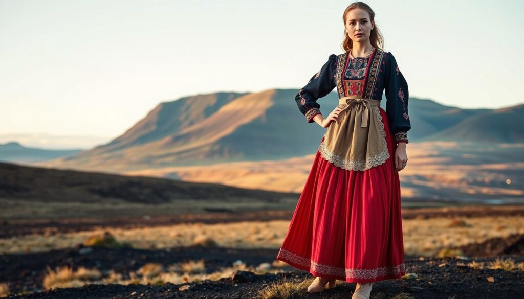 baju tradisional Islandia wanita