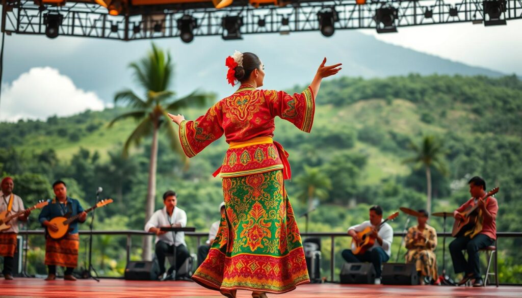 baju tradisional dalam pertunjukan musik