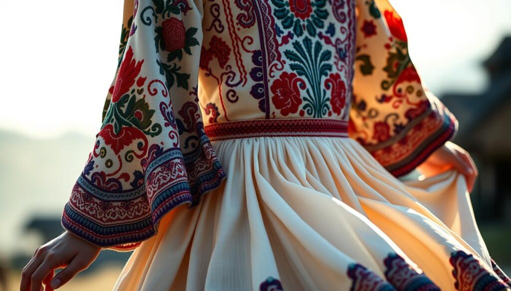 desain baju tradisional Makedonia Utara