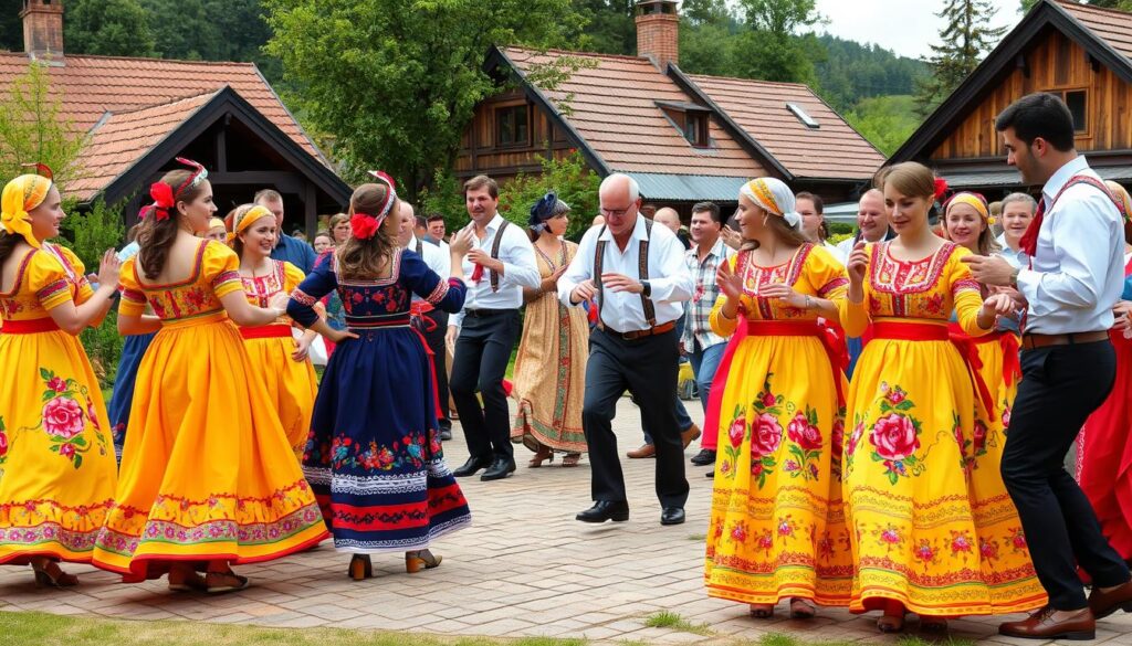 perayaan dengan baju tradisional Moldova