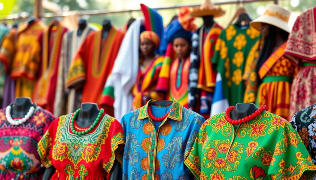 perbandingan baju tradisional Jamaika