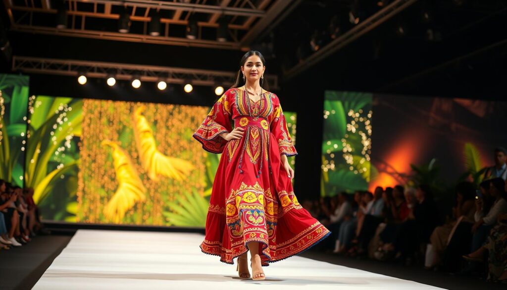 Baju Tradisional Venezuela di Fashion Show
