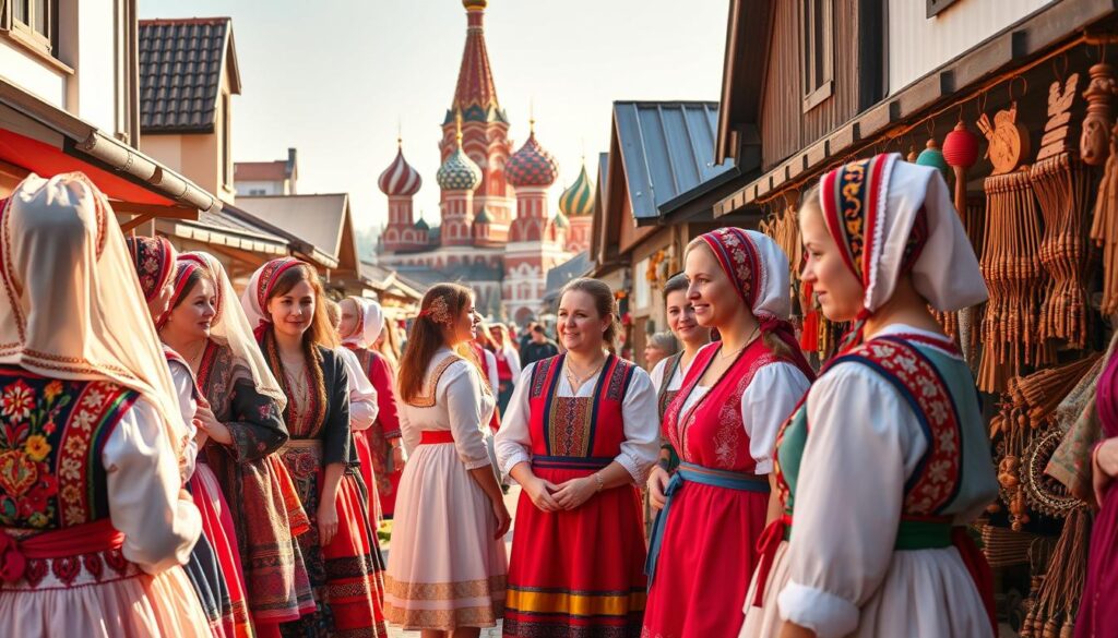 busana tradisional Rusia