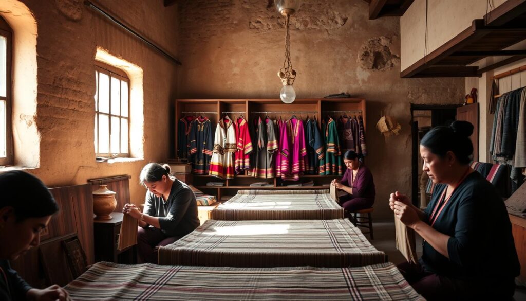 konservasi baju tradisional Peru