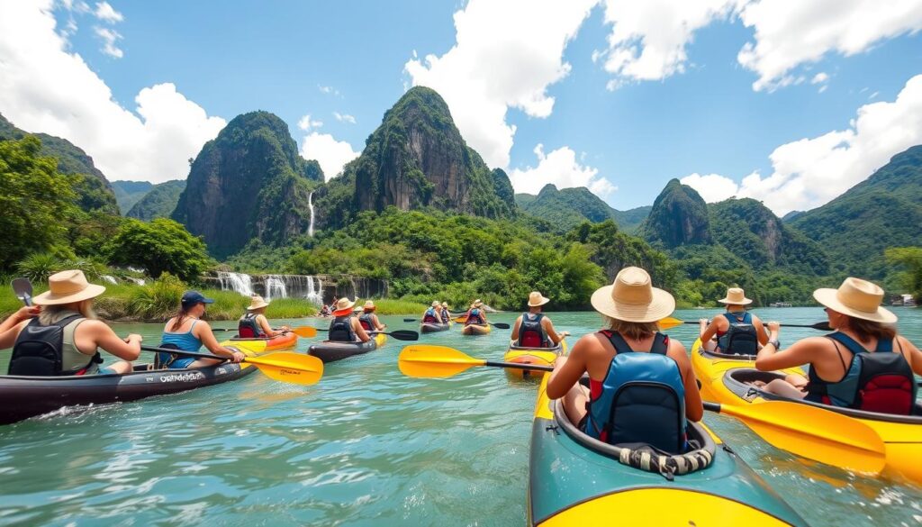 aktivitas petualangan di Laos